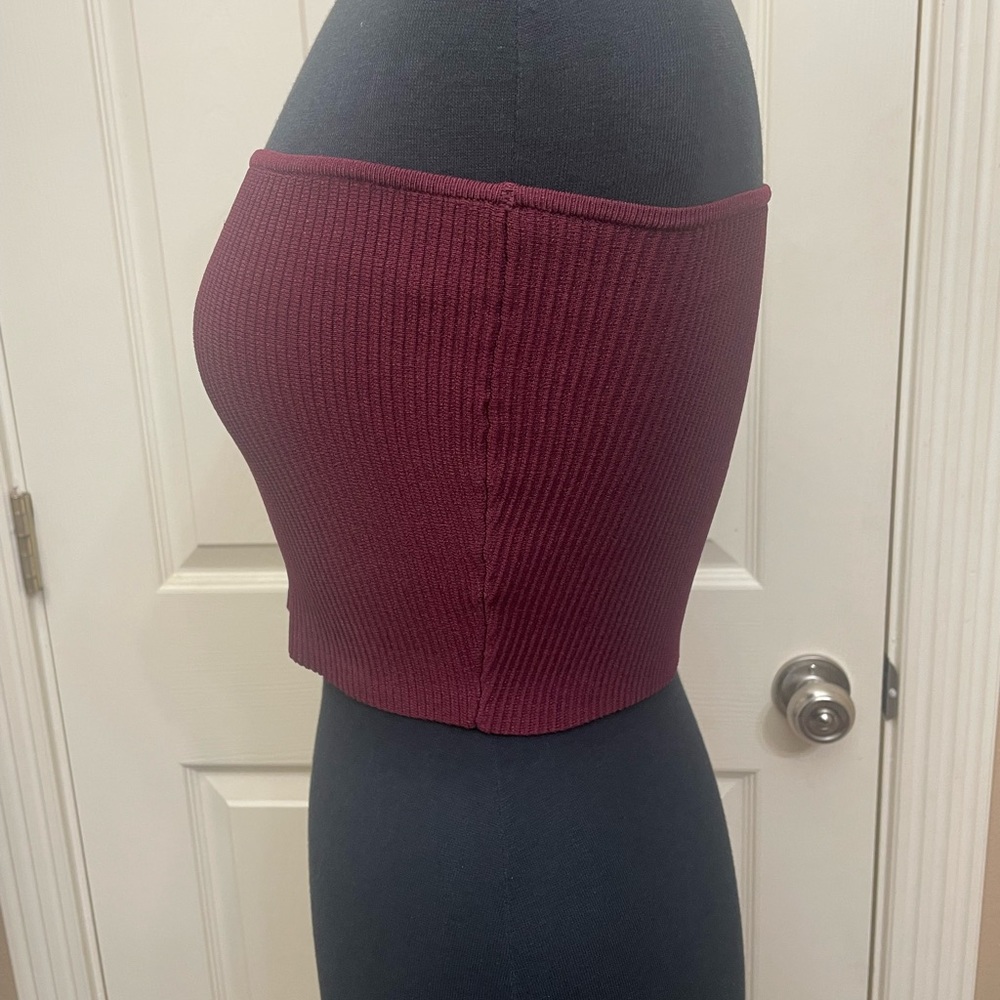 L.A. Hearts maroon tube top - Picture 3 of 5